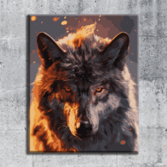 Lobo - Kit para pintar por números!