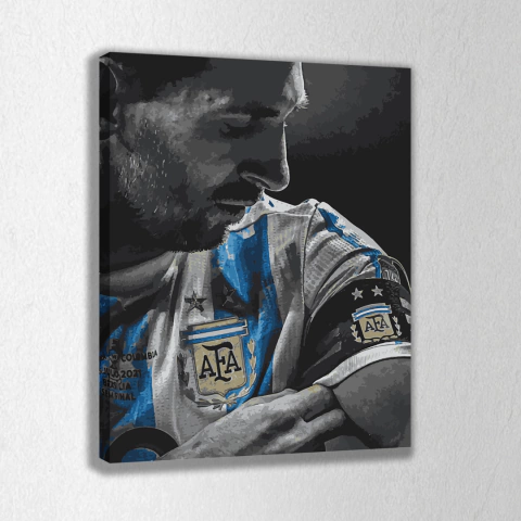 Messi en grises - Kit para pintar por números!