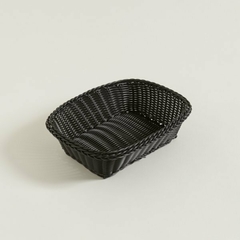 CANASTA RECTANGULAR BLACK PLASTIC
