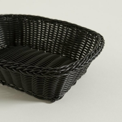 CANASTA RECTANGULAR BLACK PLASTIC - comprar online