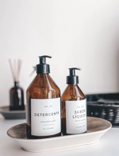 SET VIDRIO DETERGENTE 500cc + JABON 250 cc