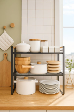 ORGANIZADOR ESTANTE DE DOS NIVELES BLACK - comprar online