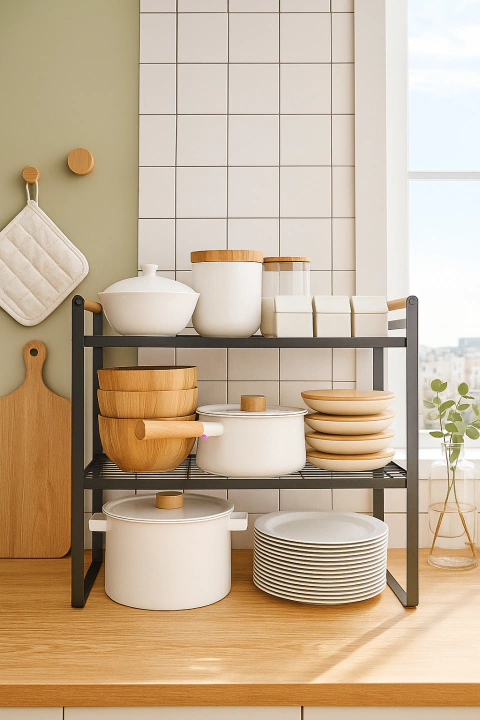 ORGANIZADOR ESTANTE DE DOS NIVELES BLACK - comprar online