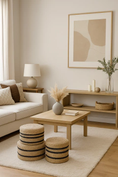 CAJA REDONDA DE SEAGRASS RAYAS