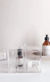 ORGANIZADOR DE ACRILICO COSMETICO C/ TAPA