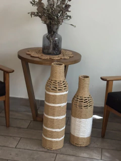 FLORERO RUSTICO FIBRAS NATURALES 60CM - Mama al Mando