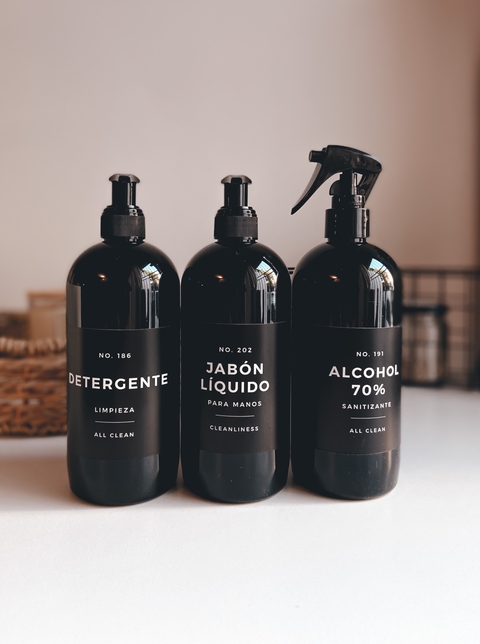 SET DISPENSERS BLACK + GATILLO PET 500 cc