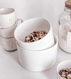 BOWL DE PORCELANA BLANCO RITA 16 cm - comprar online