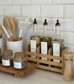 PORTA CUBIERTOS // PORTA ACEITERAS BAMBOO X3 CAV