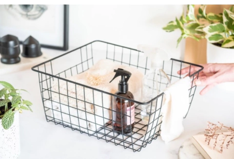 CANASTO METALICO GRANDE RECTANGULAR 30 cm