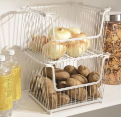 CANASTO METÁLICO APILABLE 32 cm - comprar online