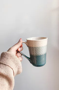 TAZA CONICA AQUAMARINE TRAMADA