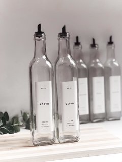 ACEITERA CUADRADA TRANSPARENTE 500ml x UNIDAD - Mama al Mando