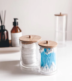 ORGANIZADOR DE ACRILICO DOBLE TAPA BAMBOO
