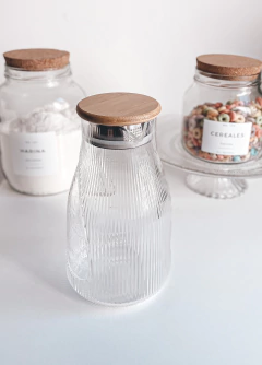 JARRA VIDRIO MANDI TAPA BAMBOO 1,9L