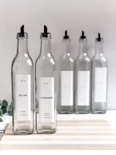 ACEITERA CUADRADA TRANSPARENTE 500ml x UNIDAD en internet