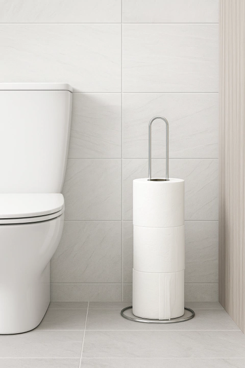 PORTA PAPEL HIGIÉNICO CROMADO 35 cm