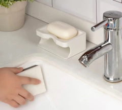 JABONERA WHITE CON ESPONJA - comprar online