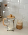 CAFETERA TIPO FRANCESA ESPUMADORA 600 cc PLATA