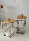 CAFETERA FRANCESA ESPUMADORA DE LECHE 1 litro PLATA