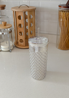 VASO SIRENA TORNASOLADO 650 ml VIDRIO