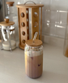 VASO ESTELA DE VIDRIO CON SORBETE TORNASOLADO 500 cc