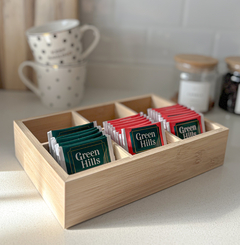 CAJA DE BAMBOO s/ TAPA CON 6 DIV. - comprar online