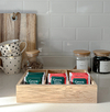 CAJA DE BAMBOO s/ TAPA CON 6 DIV.