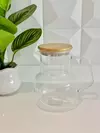 JARRITA DE VIDRIO CON TAPA BAMBU LISSA