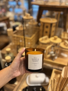 VASO VELA COLOR ÁMBAR SOJA 100 % - comprar online