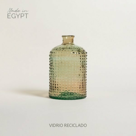 JARRÓN DE VIDRIO PUNTITOS CHAMPAGNE 30 cm