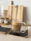 SET X4 BANDEJITAS PARA TAZA MADERA BLACK