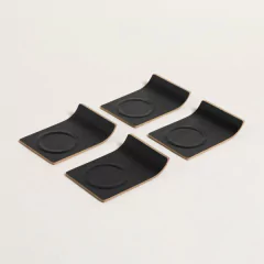 SET X4 BANDEJITAS PARA TAZA MADERA BLACK - comprar online