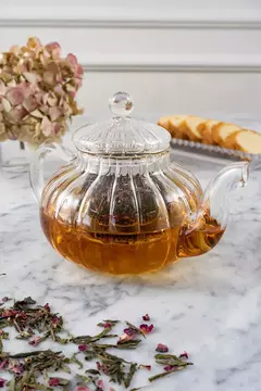 TETERA DE VIDRIO CON INFUSOR Y TAPA VIDRIO 600ml