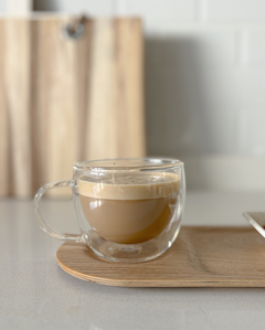 TAZA DOBLE VIDRIO ANCHA 200 ml