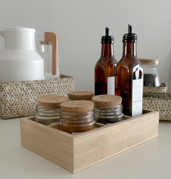 CAJA DE BAMBOO s/ TAPA CON 6 DIV. - Mama al Mando