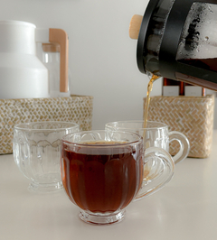 SET X6 POCILLOS DE CAFE VIDRIO 180 ml RETRO - Mama al Mando