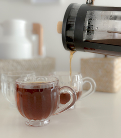 SET X6 POCILLOS DE CAFE VIDRIO 180 ml RETRO en internet