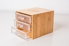 CAJA DE JOYAS BAMBU + ACRÍLICO 3 CAJONES