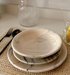 SET VAJILLA PLATOS LINEA MARMOLADA X12 PIEZAS - Mama al Mando