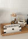 CAJA DE TE DE MADERA LAQUEADA BLANCA TEA