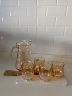 SET JARRA DORE + 4 VASOS