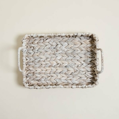 BANDEJA RECTANGULAR MÉDIUM FIBRAS WHITE 36 cm - tienda online