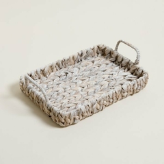 BANDEJA RECTANGULAR MÉDIUM FIBRAS WHITE 36 cm - Mama al Mando