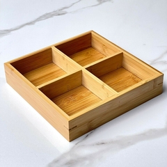 CAJA DE BAMBOO CON 4 DIVISIONES en internet