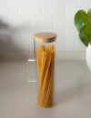 FRASCO VIDRIO 1500 ml CON MANIJA TAPA BAMBU - comprar online