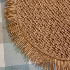 INDIVIDUAL BEIGE 36 cm CON FLECOS - comprar online