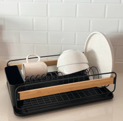 SECA PLATOS BLACK CON LÍNEA BAMBU