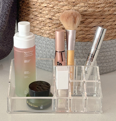 ORGANIZADOR DE MAQUILLAJES ACRÍLICO 9 div