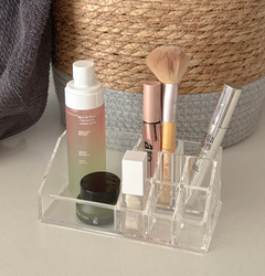 ORGANIZADOR DE MAQUILLAJES ACRÍLICO 9 div - comprar online